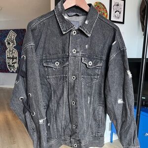 Unique Black Zara Jean Jacket